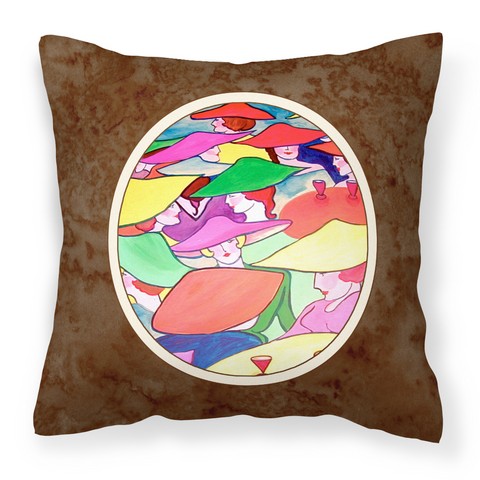 Women in Hats Fabric Decorative Pillow