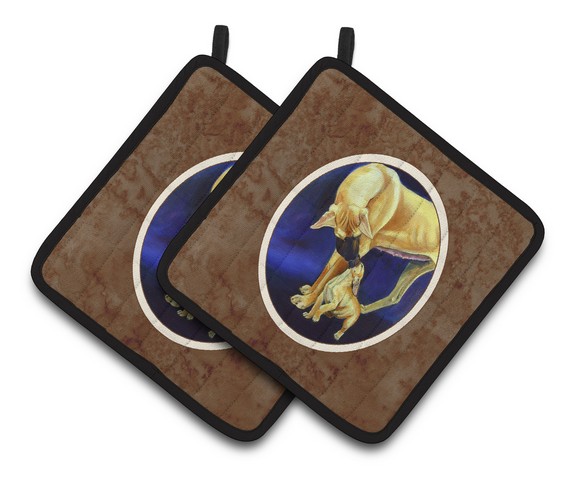 Picture of Carolines Treasures 7208PTHD Great Dane & Puppy Pair of Pot Holders, 7.5 x 3 x 7.5 in.