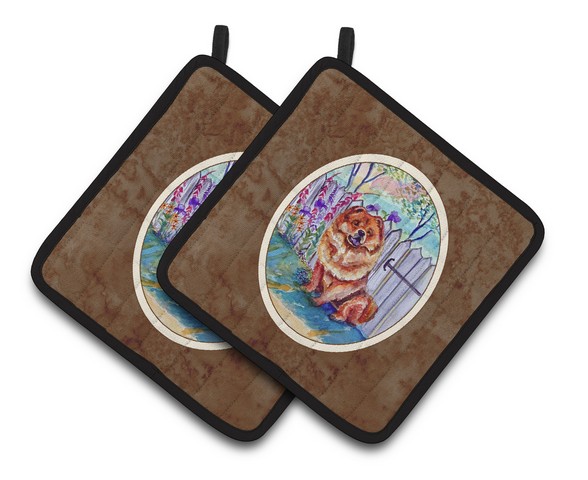 Picture of Carolines Treasures 7210PTHD Chow Chow Pair of Pot Holders, 7.5 x 3 x 7.5 in.