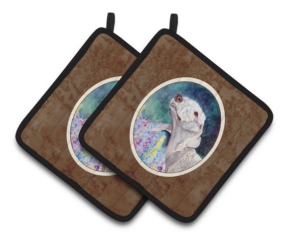 Picture of Carolines Treasures 7226PTHD Bedlington Terrier Pair of Pot Holders, 7.5 x 3 x 7.5 in.
