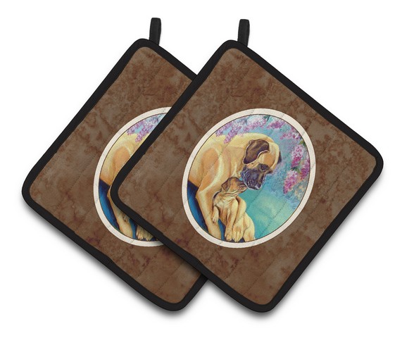 Picture of Carolines Treasures 7233PTHD Great Dane & Puppy Pair of Pot Holders, 7.5 x 3 x 7.5 in.