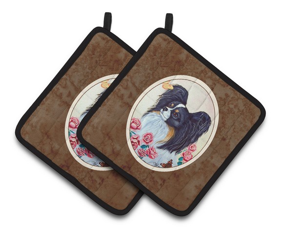 Picture of Carolines Treasures 7236PTHD Papillon Pair of Pot Holders, 7.5 x 3 x 7.5 in.