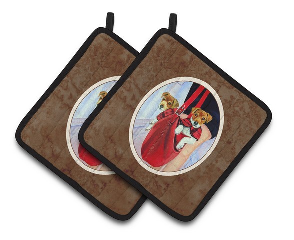 Picture of Carolines Treasures 7251PTHD Jack Russell Terrier Pair of Pot Holders, 7.5 x 3 x 7.5 in.