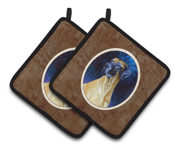 Picture of Carolines Treasures 7277PTHD Great Dane Pair of Pot Holders, 7.5 x 3 x 7.5 in.