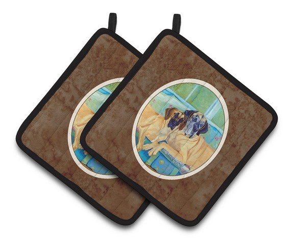Picture of Carolines Treasures 7280PTHD Great Dane Pair of Pot Holders, 7.5 x 3 x 7.5 in.
