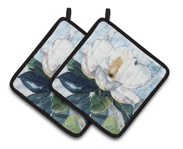 Picture of Carolines Treasures 8003PTHD Flower - Magnolia Pair of Pot Holders, 7.5 x 3 x 7.5 in.