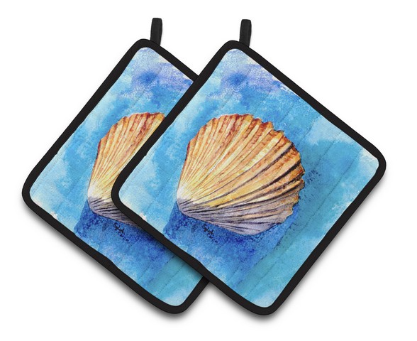 Picture of Carolines Treasures 8009PTHD Shells Pair of Pot Holders, 7.5 x 3 x 7.5 in.