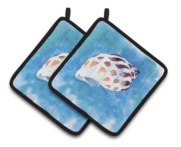 Picture of Carolines Treasures 8010PTHD Shells Pair of Pot Holders, 7.5 x 3 x 7.5 in.