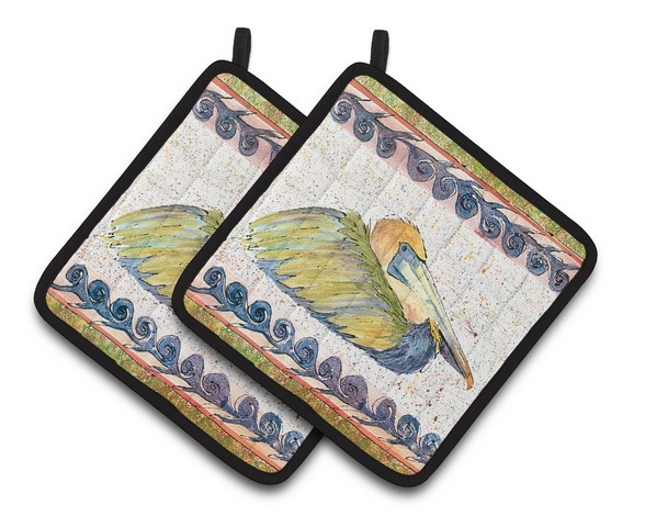 Picture of Carolines Treasures 8053PTHD Bird - Pelican Pair of Pot Holders, 7.5 x 3 x 7.5 in.