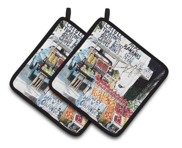 Picture of Carolines Treasures 8054PTHD Fruit Stand Pair of Pot Holders, 7.5 x 3 x 7.5 in.