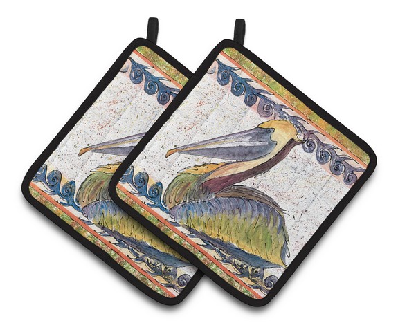 Picture of Carolines Treasures 8057PTHD Pelican Pair of Pot Holders, 7.5 x 3 x 7.5 in.