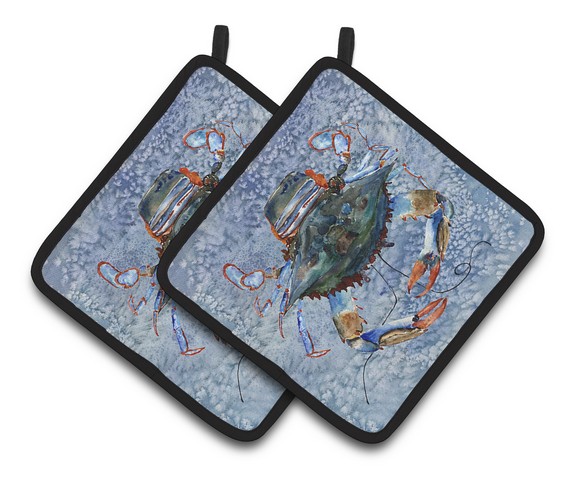 Picture of Carolines Treasures 8149PTHD Crab Pair of Pot Holders, 7.5 x 3 x 7.5 in.
