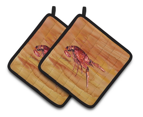 Picture of Carolines Treasures 8232PTHD Crawfish Pair of Pot Holders, 7.5 x 3 x 7.5 in.