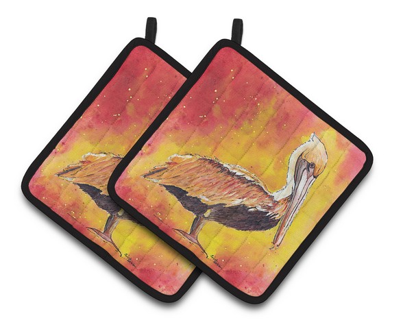 Picture of Carolines Treasures 8344PTHD Pelican Pair of Pot Holders, 7.5 x 3 x 7.5 in.