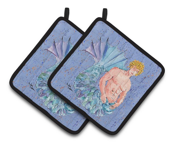 Picture of Carolines Treasures 8347PTHD Merman Pair of Pot Holders, 7.5 x 3 x 7.5 in.