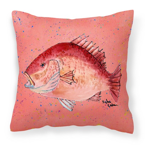 Strawberry Snapper Fabric Decorative Pillow