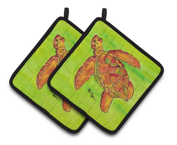 Picture of Carolines Treasures 8376PTHD Turtle Pair of Pot Holders, 7.5 x 3 x 7.5 in.