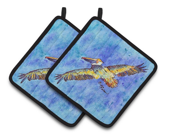 Picture of Carolines Treasures 8377PTHD Pelican Pair of Pot Holders, 7.5 x 3 x 7.5 in.