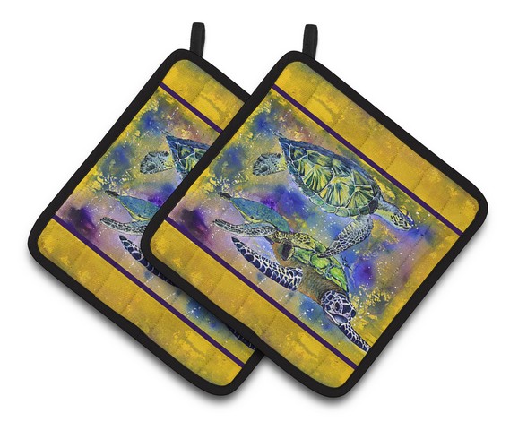 Picture of Carolines Treasures 8394PTHD Turtle Pair of Pot Holders, 7.5 x 3 x 7.5 in.