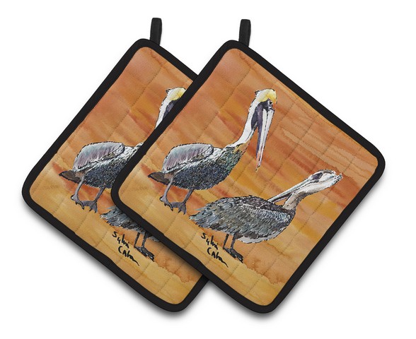 Picture of Carolines Treasures 8407PTHD Pelican Pair of Pot Holders, 7.5 x 3 x 7.5 in.