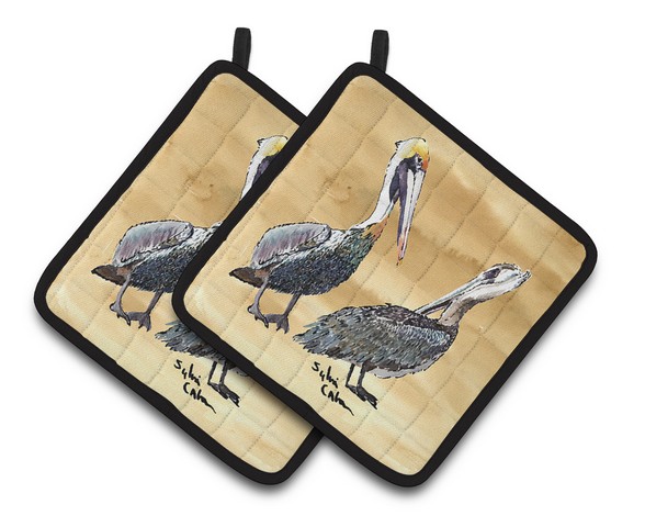 Picture of Carolines Treasures 8408PTHD Pelican Pair of Pot Holders, 7.5 x 3 x 7.5 in.