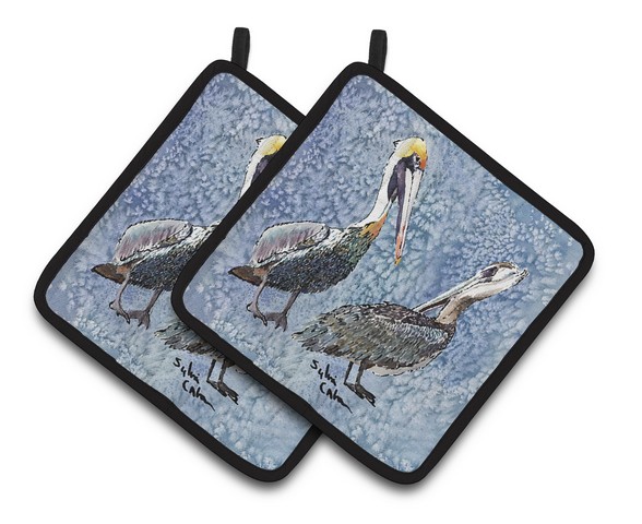 Picture of Carolines Treasures 8409PTHD Pelican Pair of Pot Holders, 7.5 x 3 x 7.5 in.