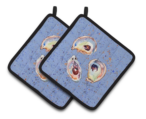 Picture of Carolines Treasures 8456PTHD Oyster Pair of Pot Holders, 7.5 x 3 x 7.5 in.