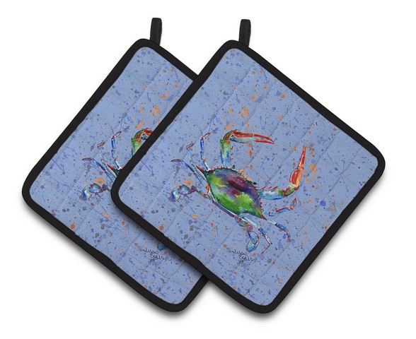 Picture of Carolines Treasures 8457PTHD Crab Pair of Pot Holders, 7.5 x 3 x 7.5 in.
