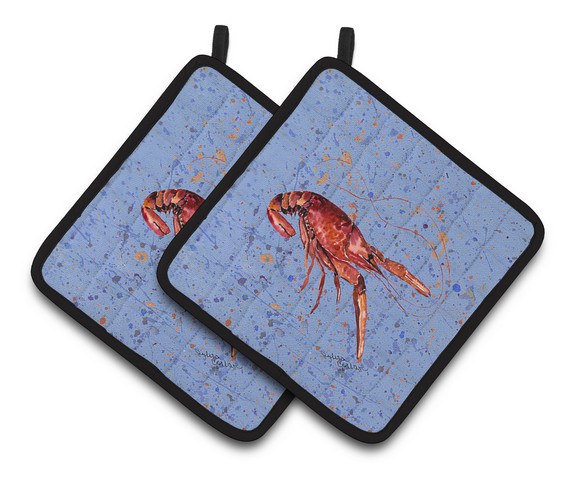 Picture of Carolines Treasures 8458PTHD Crawfish Pair of Pot Holders, 7.5 x 3 x 7.5 in.