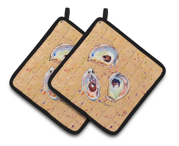 Picture of Carolines Treasures 8466PTHD Oyster Pair of Pot Holders, 7.5 x 3 x 7.5 in.