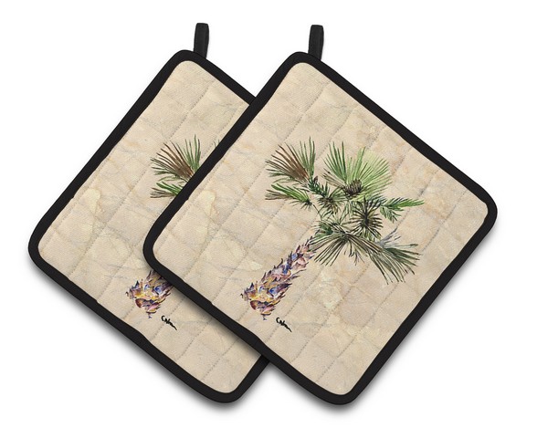 Picture of Carolines Treasures 8480PTHD Palm Tree Pair of Pot Holders, 7.5 x 3 x 7.5 in.