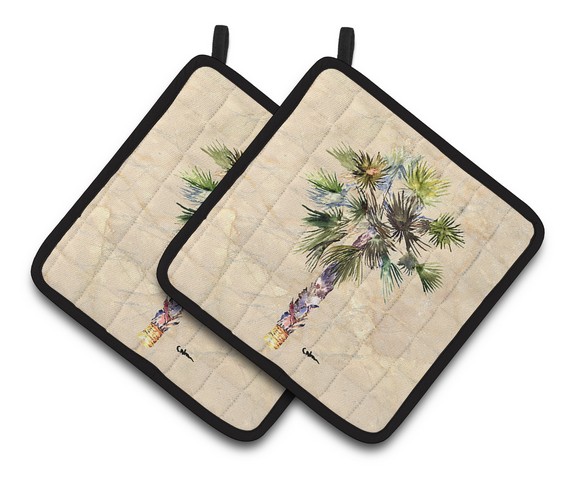 Picture of Carolines Treasures 8481PTHD Palm Tree Pair of Pot Holders, 7.5 x 3 x 7.5 in.