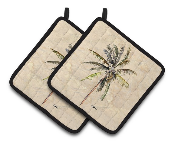 Picture of Carolines Treasures 8482PTHD Palm Tree Pair of Pot Holders, 7.5 x 3 x 7.5 in.