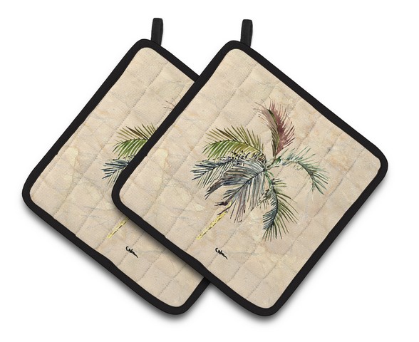 Picture of Carolines Treasures 8483PTHD Palm Tree Pair of Pot Holders, 7.5 x 3 x 7.5 in.