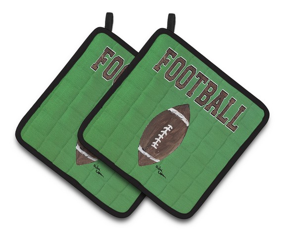 Picture of Carolines Treasures 8487PTHD Football Pair of Pot Holders, 7.5 x 3 x 7.5 in.
