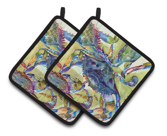 Picture of Carolines Treasures 8512PTHD Crab All Over Pair of Pot Holders, 7.5 x 3 x 7.5 in.
