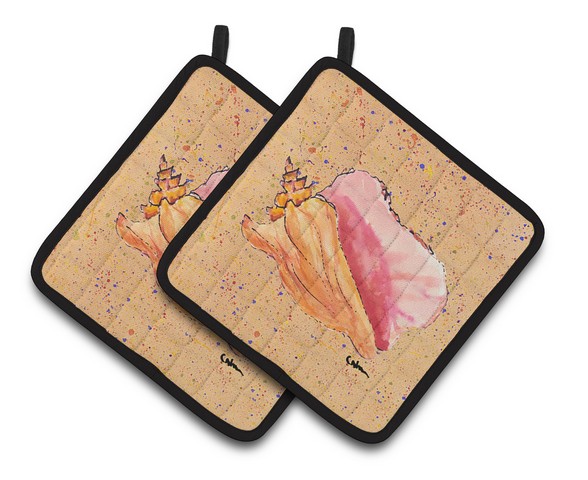 Picture of Carolines Treasures 8522PTHD Shells Pair of Pot Holders, 7.5 x 3 x 7.5 in.