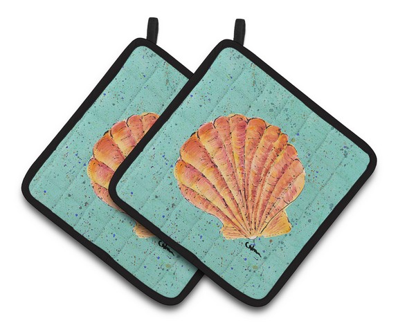 Picture of Carolines Treasures 8523PTHD Shells Pair of Pot Holders, 7.5 x 3 x 7.5 in.