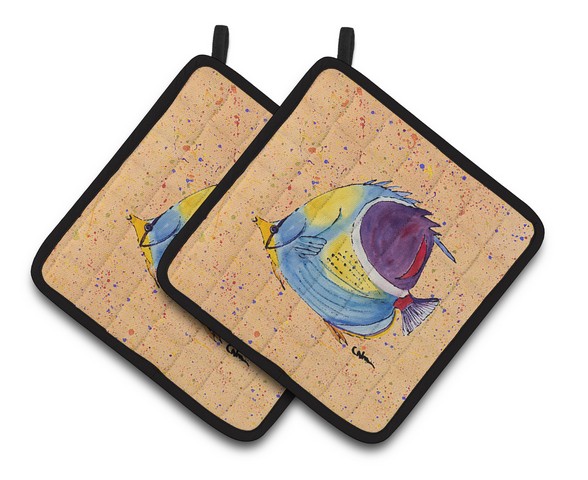 Picture of Carolines Treasures 8529PTHD Tropical Fish Pair of Pot Holders, 7.5 x 3 x 7.5 in.