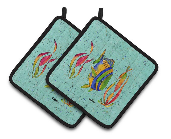 Picture of Carolines Treasures 8530PTHD Tropical Fish Pair of Pot Holders, 7.5 x 3 x 7.5 in.