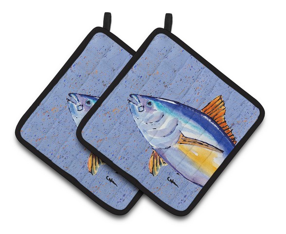 Picture of Carolines Treasures 8535PTHD Tuna Fish Pair of Pot Holders, 7.5 x 3 x 7.5 in.
