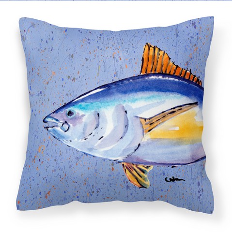 Tuna Fish Fabric Decorative Pillow 14 x 3 x 14 in.