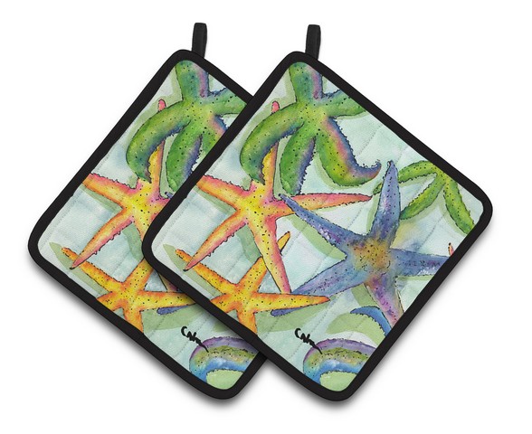 Picture of Carolines Treasures 8542PTHD Starfish Pair of Pot Holders, 7.5 x 3 x 7.5 in.