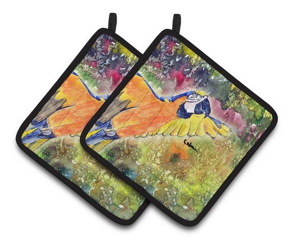 Picture of Carolines Treasures 8602PTHD Parrot Parrot Head Pair of Pot Holders, 7.5 x 3 x 7.5 in.