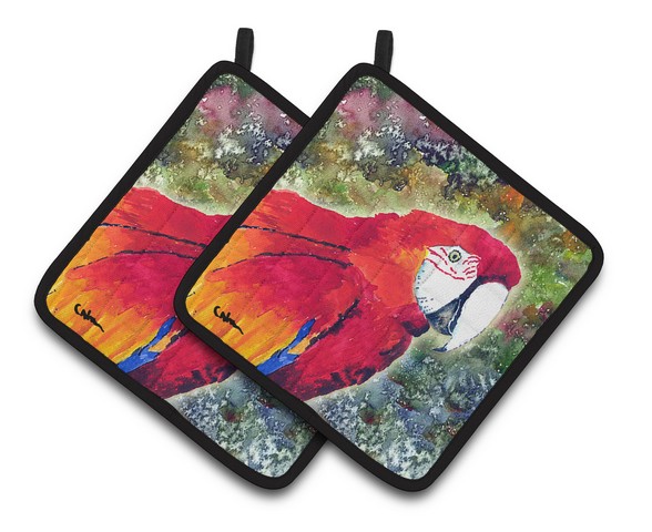 Picture of Carolines Treasures 8603PTHD Parrot Parrot Head Pair of Pot Holders, 7.5 x 3 x 7.5 in.