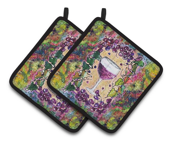 Picture of Carolines Treasures 8616PTHD Wine Pair of Pot Holders, 7.5 x 3 x 7.5 in.