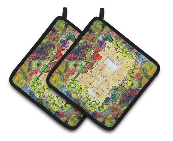 Picture of Carolines Treasures 8617PTHD Wine Pair of Pot Holders, 7.5 x 3 x 7.5 in.