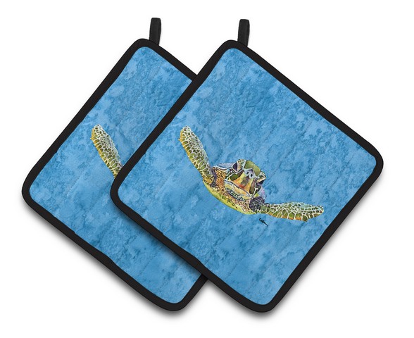 Picture of Carolines Treasures 8653PTHD Turtle Pair of Pot Holders, 7.5 x 3 x 7.5 in.