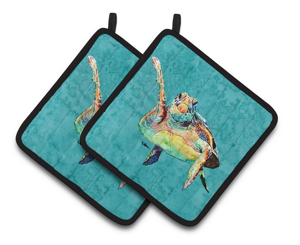 Picture of Carolines Treasures 8672PTHD Turtle Pair of Pot Holders, 7.5 x 3 x 7.5 in.