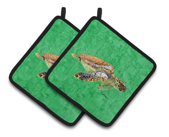 Picture of Carolines Treasures 8675PTHD Turtle Pair of Pot Holders, 7.5 x 3 x 7.5 in.